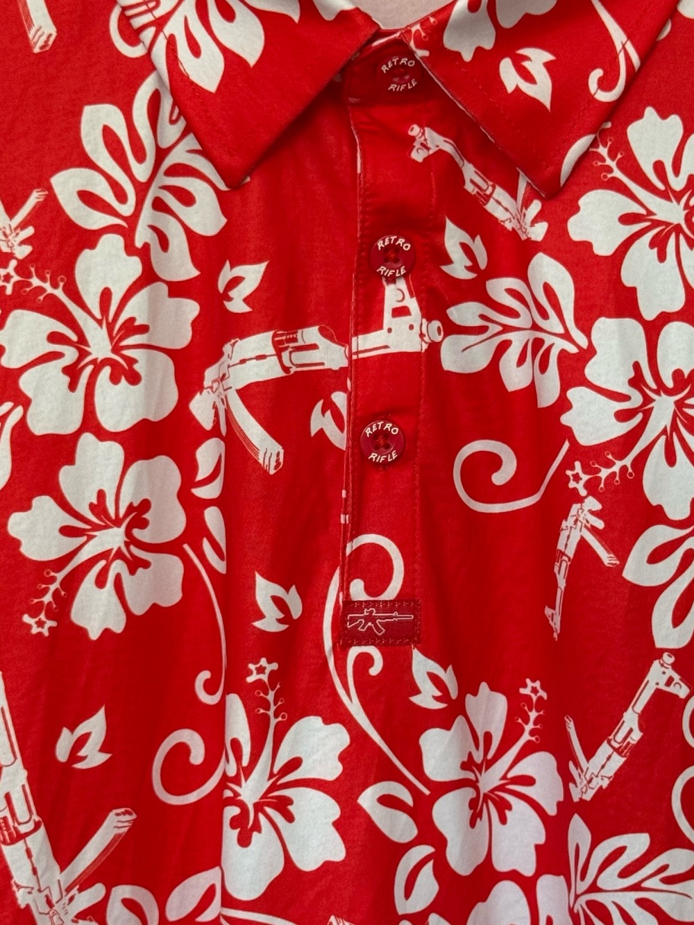 Retro Rifle | Tropic Aloha Rifle Performance Polo | Large - Picture 3 of 3